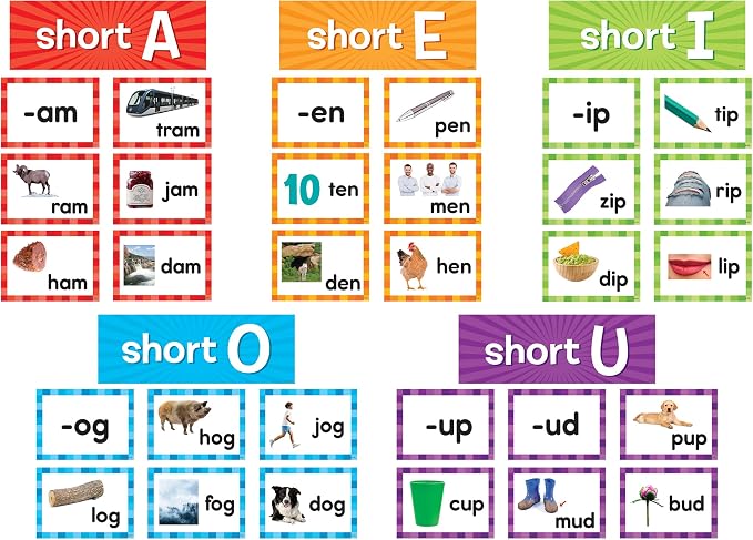 Teacher Created Resources Short Vowels Pocket Chart Cards by TeacherCreatedResourcesOS