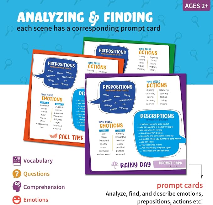 SPARK INNOVATIONS Picture Cards and Emotion Book, SEL Story Cards, Homeschool, Autism Activity, Educational Busy Book, Speech Therapy Materials (Picture This 1 & 2) - Image 7