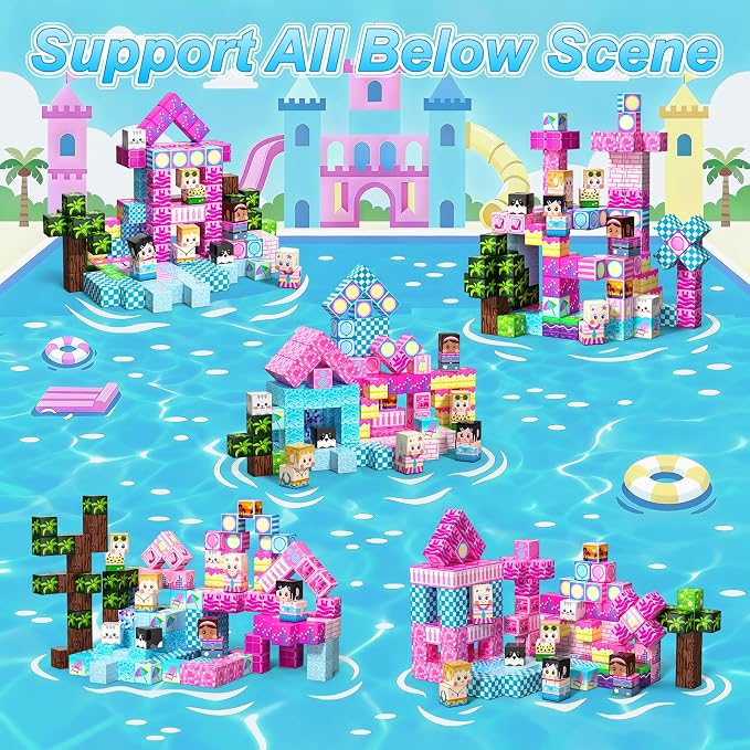 100PCS Magnetic Blocks for Girls, Building Cubes for Kids Gifts Toys - Image 3
