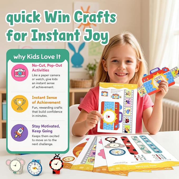 JoyCat Scissor Skills Activity Kit, Toddler Scissors Ages 3-5, Animals - Image 8