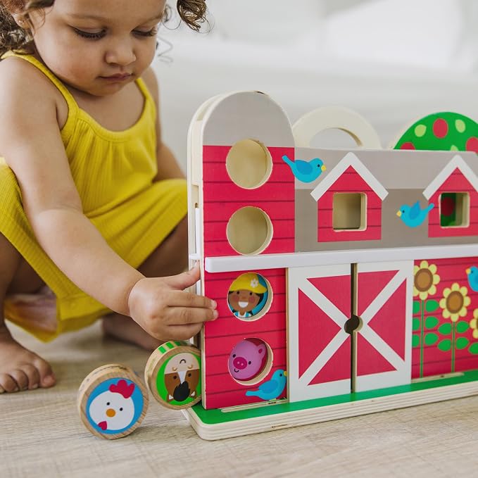 Melissa & Doug GO Tots Wooden Barnyard Tumble with 4 Disks - FSC Certified - Image 8