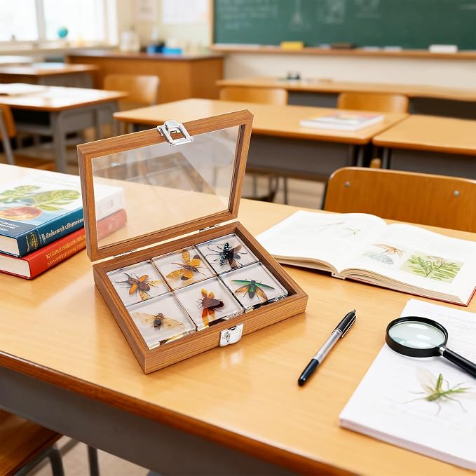 Insect Specimen Set, Bugs Collection Scientific Education Gift for Kids Aged 3-8-12 (Flatheaded Borer, Stag Beetle, Lanternfly, Longhorned Beetle, Cicada, Stink Bug) - Image 3