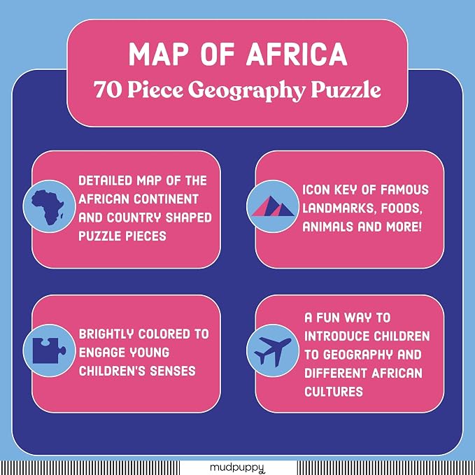 Mudpuppy - Map of Africa 70 Piece Geographic Puzzle for Kids - Image 3