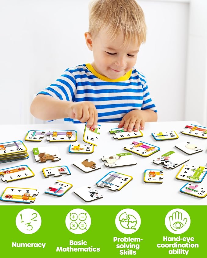 D-FantiX 30 Self-Correcting Number Puzzles Kindergarten Math Games for Kids - Image 6