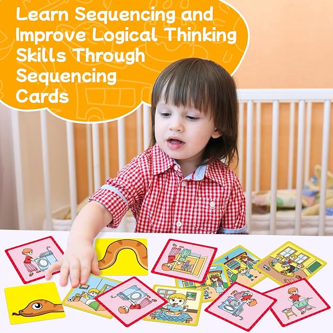 Sequencing Cards,Sequence Board Game for Kids,Story Storytelling,Speech Therapy Toys Materials for Autism,Social Skills,Sentence Building,Educational Classroom Preschool Learning Activities - Image 6
