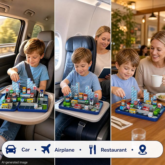 Strong Magnetic Travel Blocks：Great for on-the-go Play Ages 3-8 - Image 3