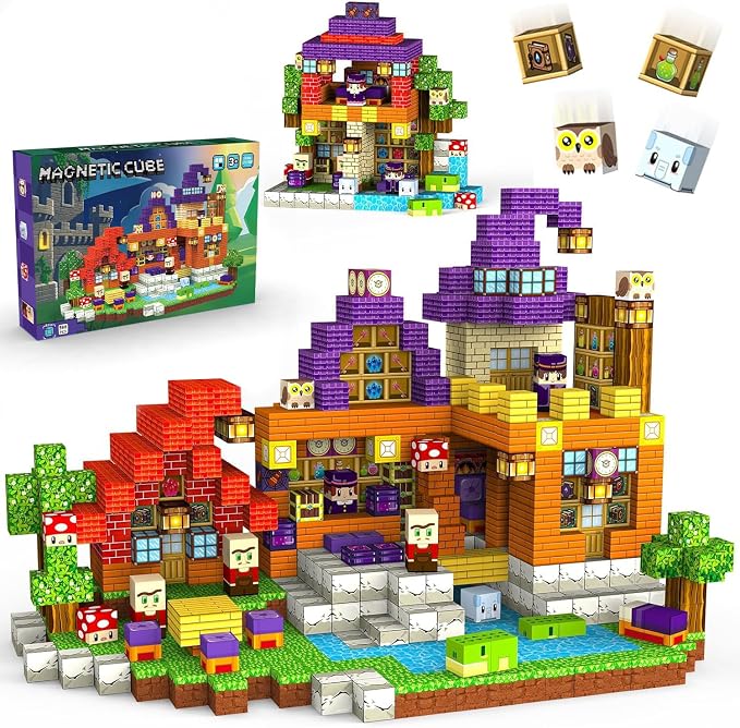 Magic Forest Magnetic Blocks Set for Creative Construction by Unknown