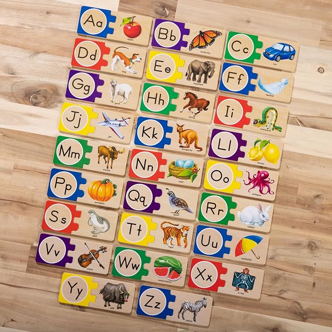 Melissa & Doug Self-Correcting Alphabet Wooden Puzzles with Storage Box (52 pcs) ABC Puzzles, Wooden Alphabet Puzzle for Kids Ages 4+ (Pack of 6) - Image 8