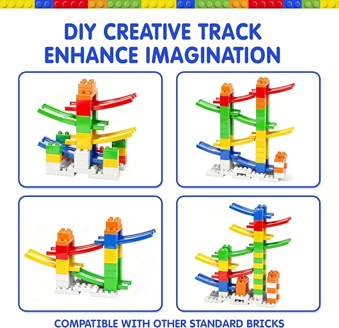 DIY Building Blocks Car Ramp Race Track Toy for Boys Ages 3+, STEM Gift - Image 4