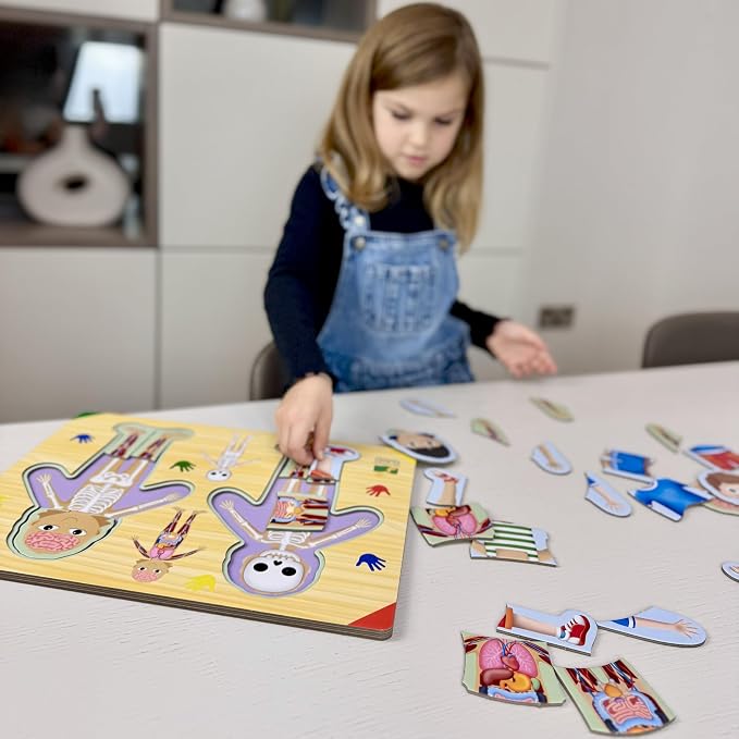 The Learning Journey: Lift & Learn Inside of Me – Human Body Layered 28 piece Jigsaw Puzzles- Montessori School - Learning Educational Toy for Baby - Kids Ages 3 and Up Non-Toxic & BPA Free - Image 6