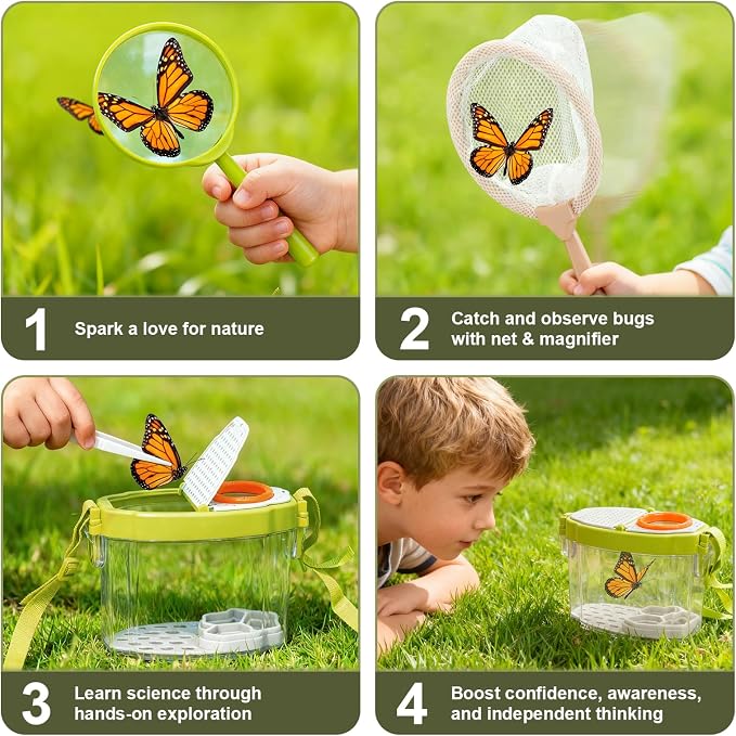 Dreamon Kids Gardening Set, 14Pcs Kids Gardening Tool with Bug Catching Kit - Image 5