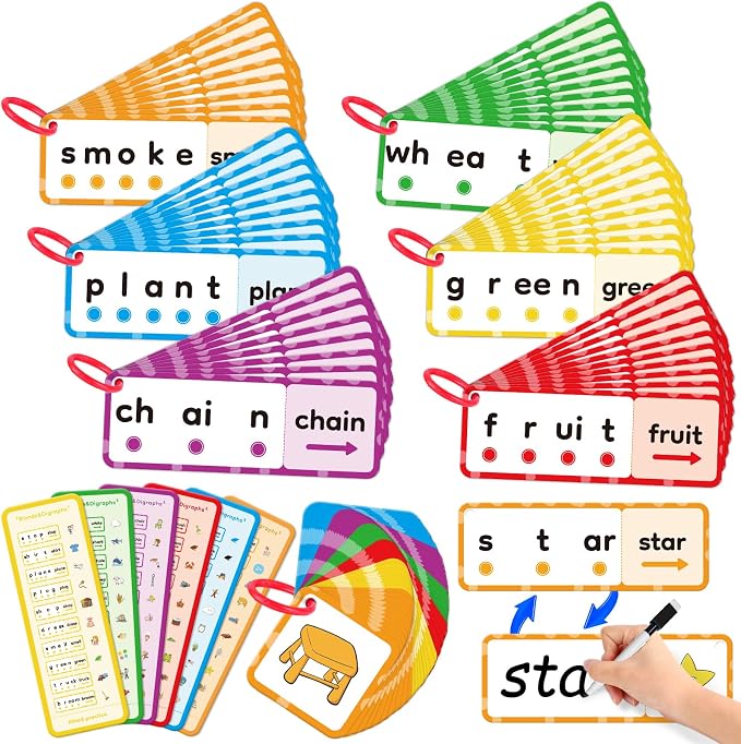Blends & Digraphs Cards,Phonics Games,Learn to Read,Speech Therapy Toys for Toddlers Kids,Sight Word Games Spelling Reading Learning,Kindergarten Preschool Learning Activities,Educational Toy by Unknown