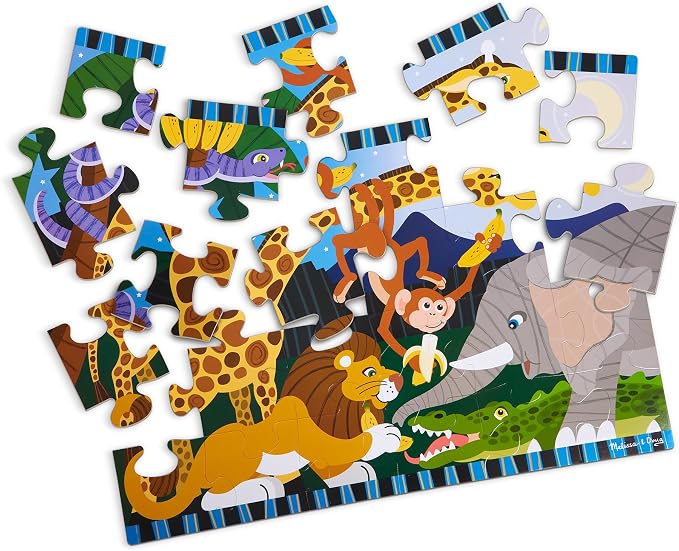 Melissa & Doug Safari Social Jumbo Floor Puzzle (24 Pieces, 2 x 3 Feet), Jigsaw Puzzle for Preschoolers and Kids Ages 3+ - FSC Certified - Image 10