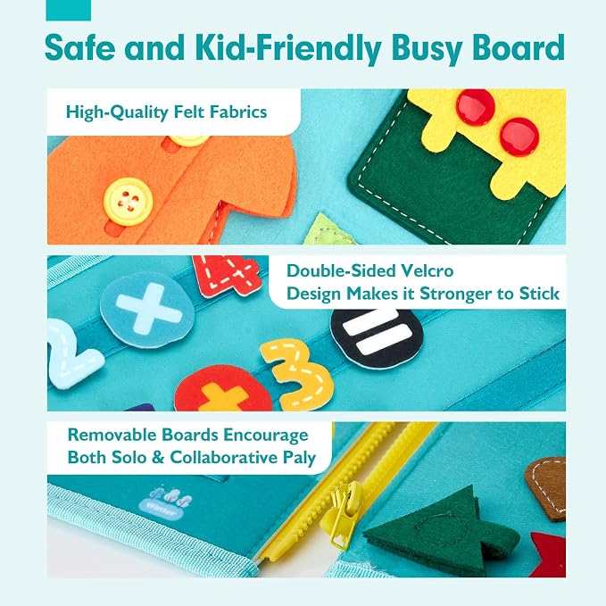hahaland Busy Board for Toddlers Girls Montessori Toys for 3+ Year Old - Image 5