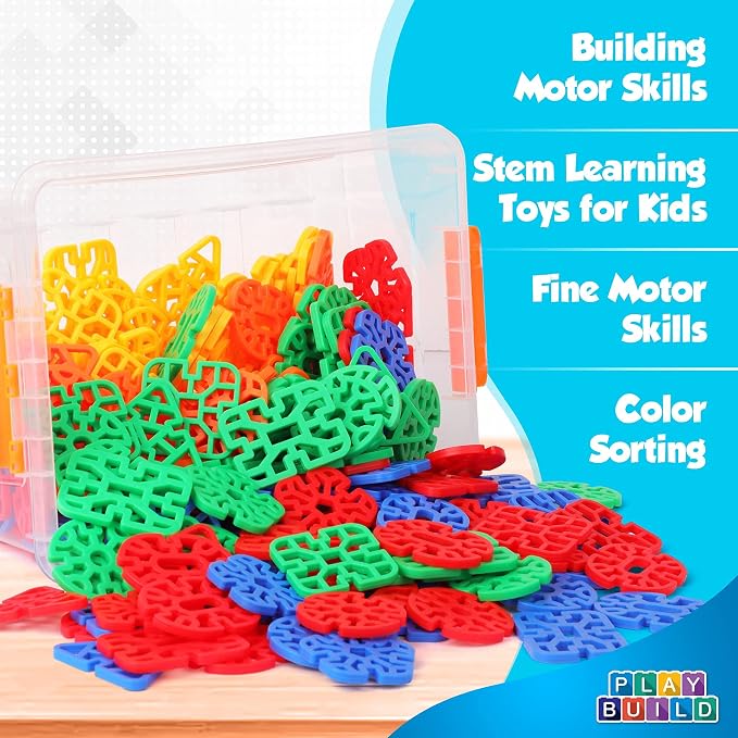 Interlinks Connector Building Toys, Interlocking Stem Toys for Boys and Girls, Baby and Toddler Toys, Creative Construction Stem Building Toys, Ages 3+ - Image 3