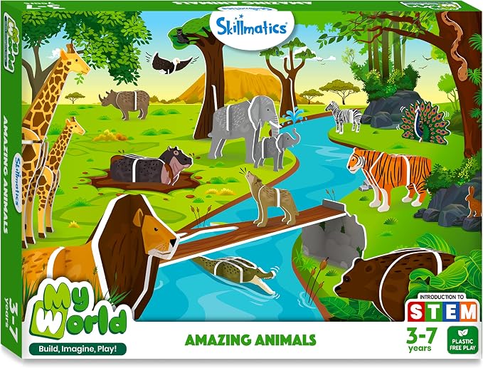 Skillmatics STEM Building Toy – My World Amazing Animals - Image 5