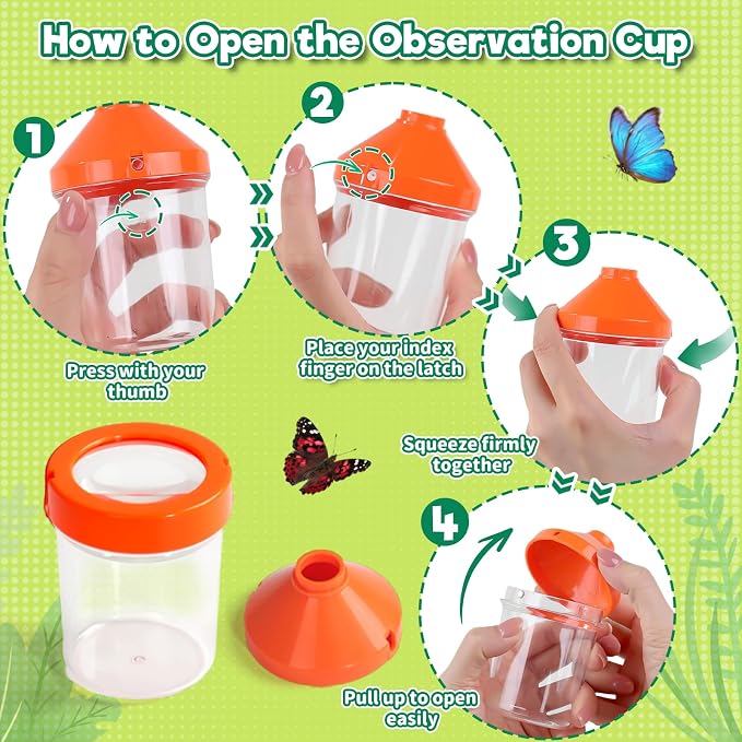 Bug Catcher Kit for Kids, Insect Catching Set with Bug Habitat, Magnifier - Image 2