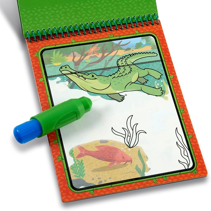 Melissa & Doug On The Go Water Wow! Reusable Water-Reveal Coloring Activity Pad – Jungle - Image 4