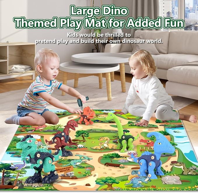 Jasonwell Kids Building Dinosaur Toys - Boys STEM Take Apart Construction Set Educational Dino Kit Play Set Easter Party Favors Christmas Birthday Gifts for Toddler Girls Age 3 4 5 6 7 8 + Year Old - Image 2