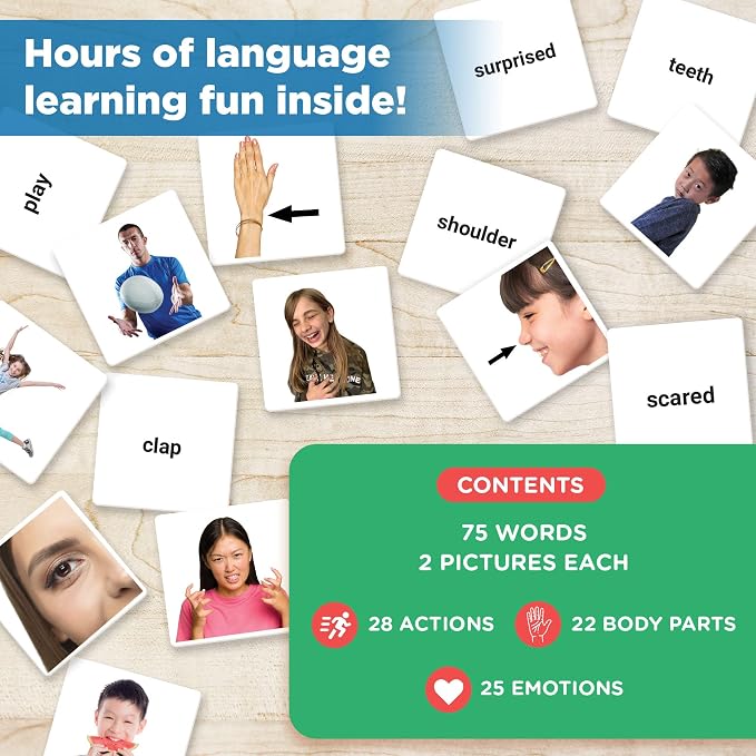 ThinkPsych Real People Picture Cards - 150 Body Parts, Emotions, and Verbs - Image 5