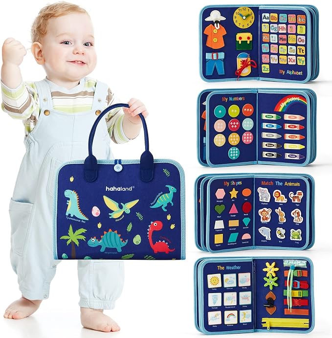 hahaland Montessori Busy Board for Toddlers, Preschool Learning Activities by hahaland