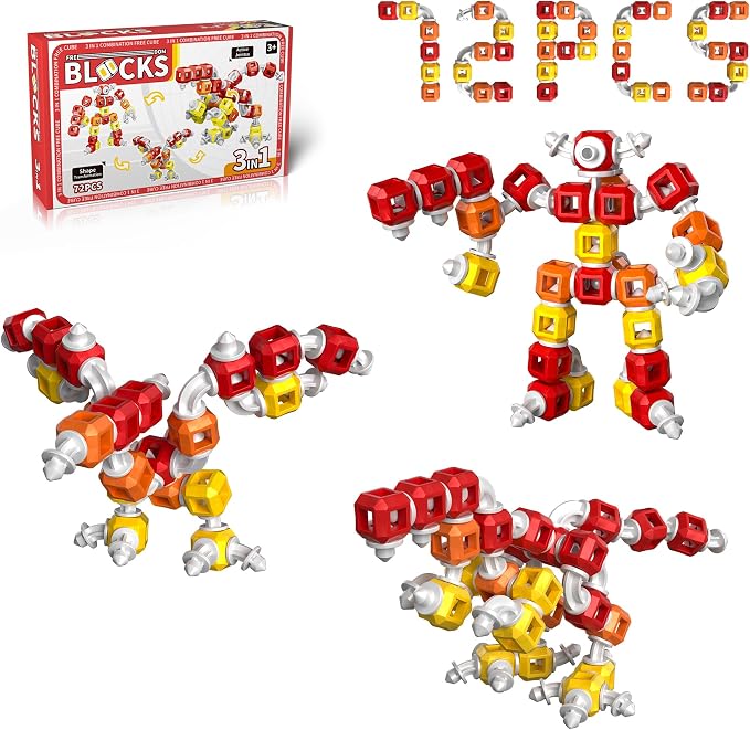 Creative 3-in-1 Robot STEM Toys for 4 5 6 7 8+ Year Old Kids Birthday Gifts by iLacven
