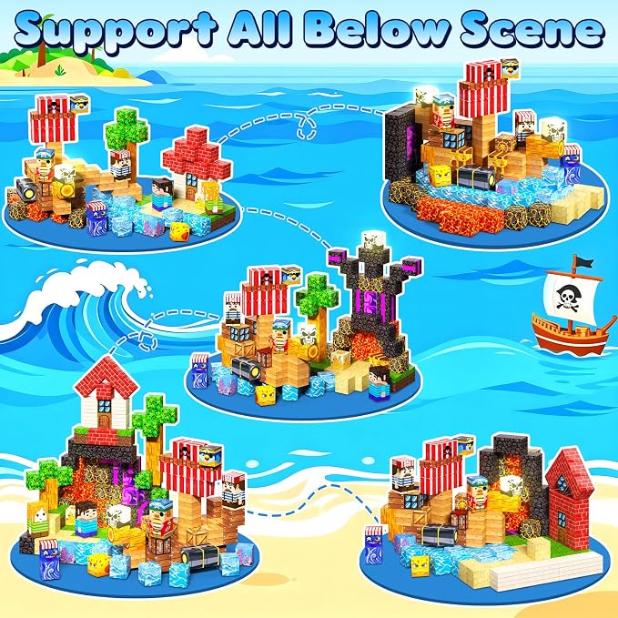 208PCS Magnetic Blocks, Building Cubes, Boys Kids Gifts Toys - Image 3