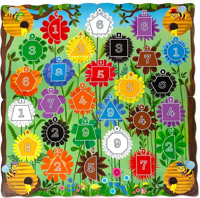 eeBoo: Bouncy Bees Board Game, Learn Colors Numbers and Shapes, Strategy Game for 2-4 Players, Screen-Free Fun, Kids Ages 3 and up - Image 6