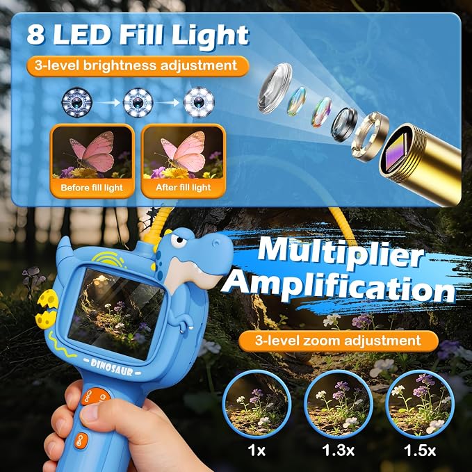 Kids Endoscope Borescope Toys, Snake Scope Camera with Light for Kids, Outdoor Exploration STEM Science Educational Toy Gifts for 4 5 6 7 8 9 10 Year Old Boys Girls - Image 6