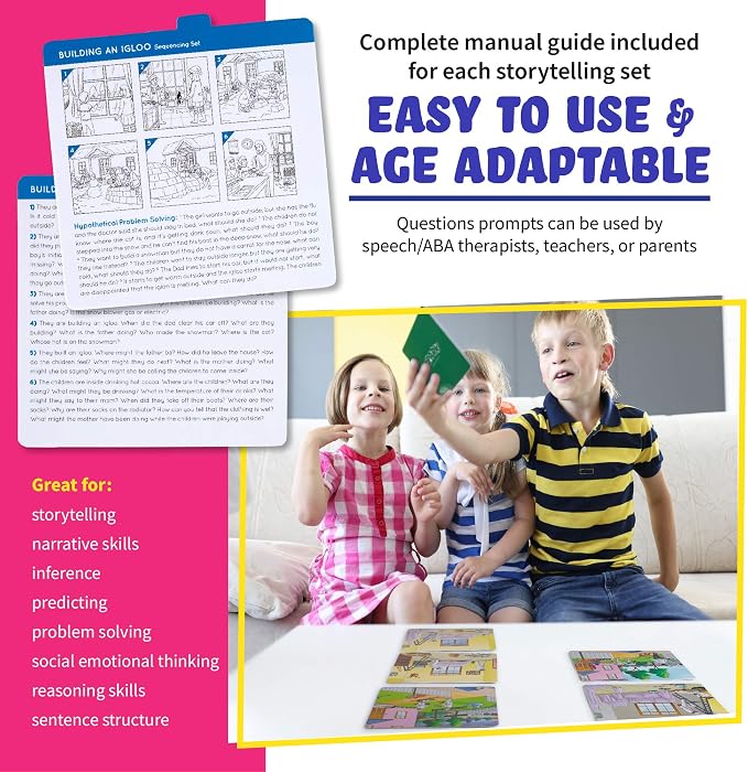 SPARK INNOVATIONS Sequencing and Storytelling Cards, Speech Therapy Game, Special Education Materials, Sentence Building, Problem Solving, English Language Learners (Sequence Cards 1 and 2 Combo) - Image 6