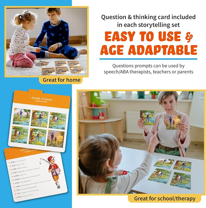 Sequencing Cards, Picture Cards, Storytelling Cards, Speech Therapy Materials, Home School Supplies, ESL, ELL, Social Skills, Combo Set - Image 5