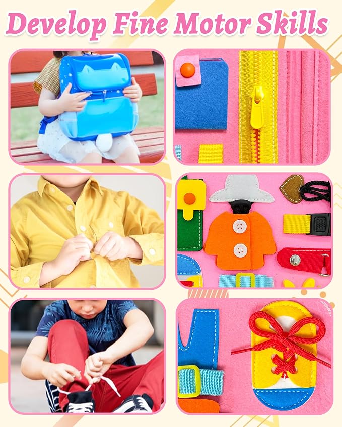 Exorany Busy Board Montessori Toys for Toddler Girl Birthday Gift Busy Book - Image 2