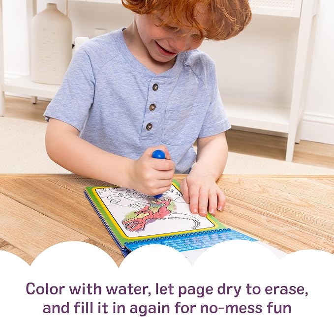 Melissa & Doug On The Go Water Wow! Mess Free Coloring Book, Reusable Water-Reveal Activity Pad, Dinosaurs, Travel Toys, Party Favors, for Toddlers & Kids Ages 3+ - Image 4