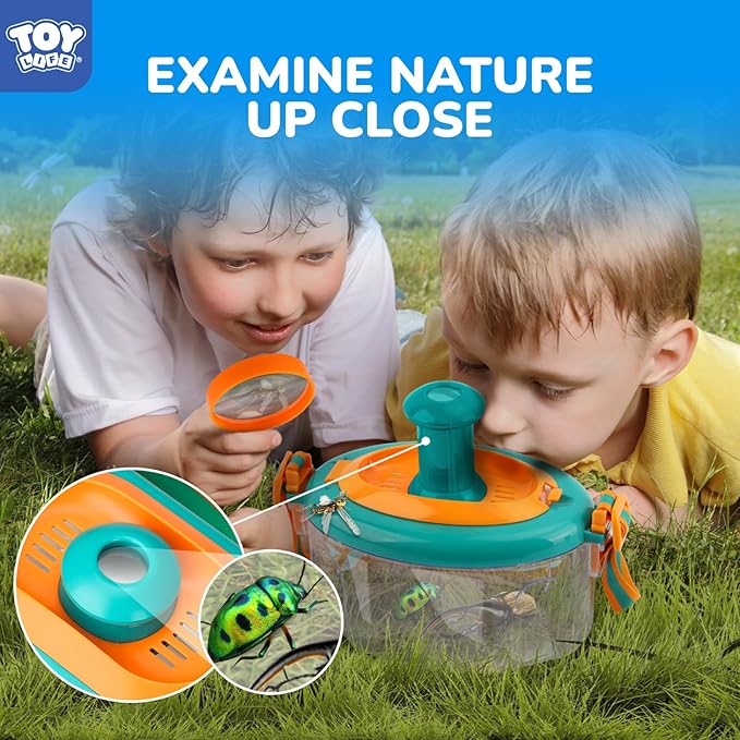 TOY Life Bug Catcher for Kids Outdoor Toys with Butterfly Net, Kids Binoculars, Magnifying Glass, Bug Habitat with Magnified Viewer & Bug Toys Tweezers, Insects Bug Catching Kit Outdoor Explorer Kit - Image 2