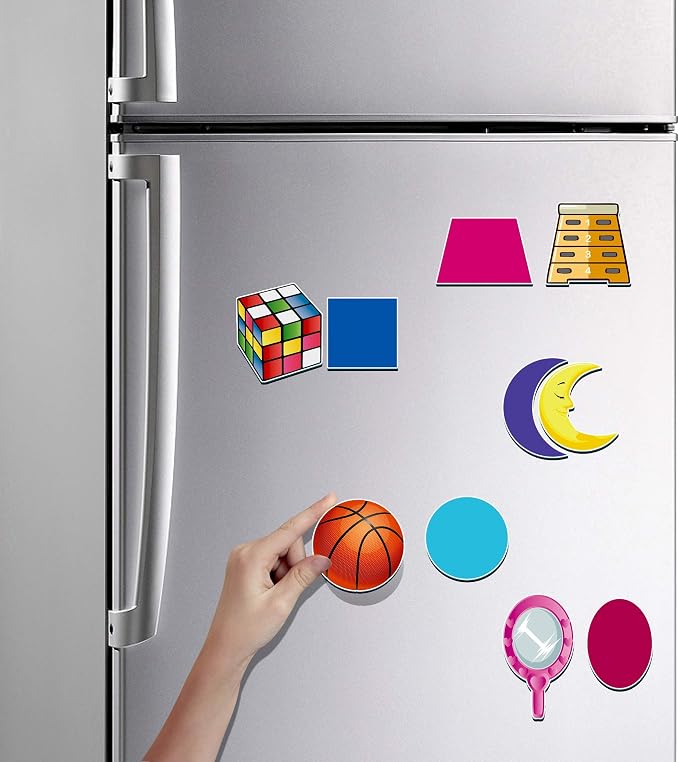 32 Shape and Color Magnets with Real World Objects for Comparison & Associative Memory, Perfect for Preschool Learning - Image 4