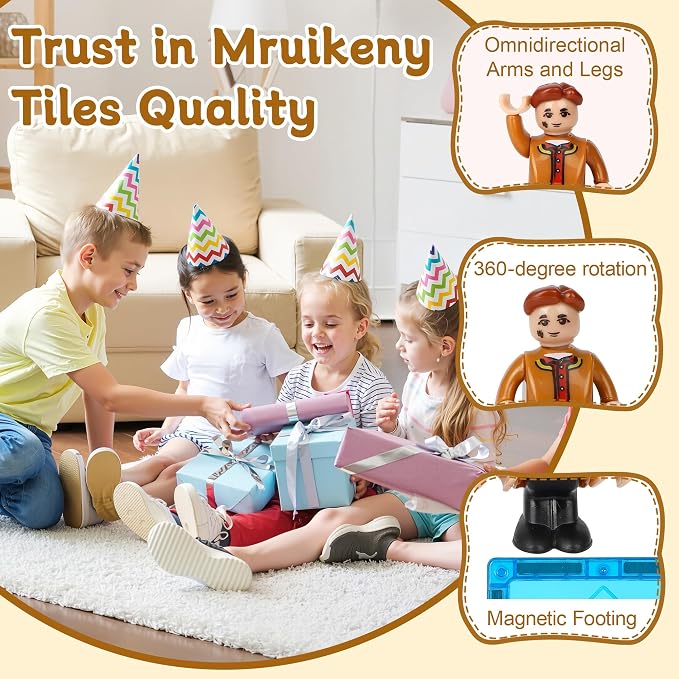 Mruikeny 15 Pieces Magnetic People Figures for Kids Ages 3 4 5 6 7+ Years - Image 7