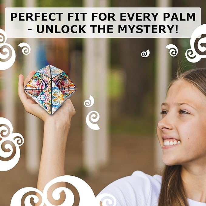 Shashibo Octa Christmas Stocking Stuffers for Kids - Shape Shifting Sensory Fidget Toy – Magnetic STEM Brain Teaser Game Gift with Endless Shape Possibilities – Pairs All Shashibo Cubes (Atlantis)