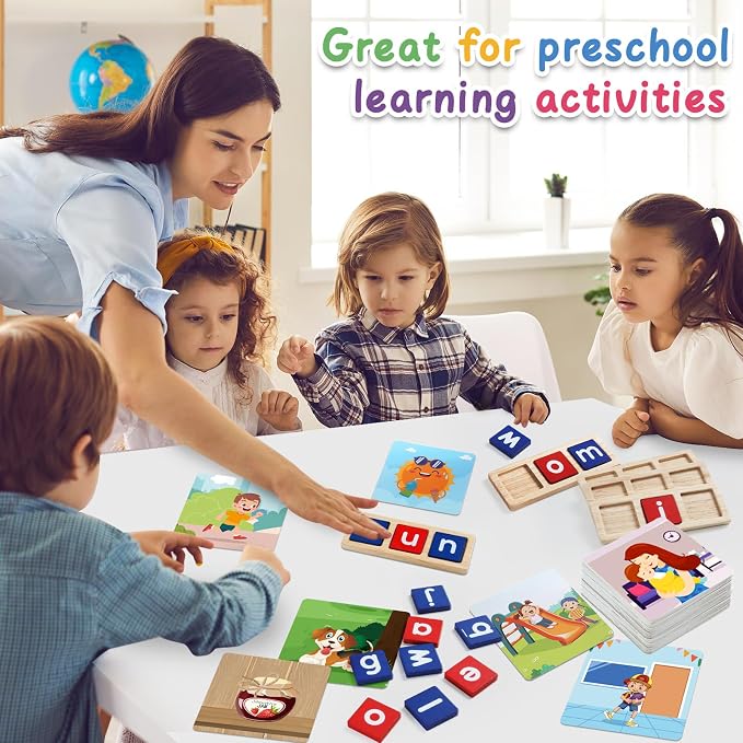 CVC Word Spelling Games, Learning Toys Gifts for 3 4 5 6 Year Old Kids - Image 5