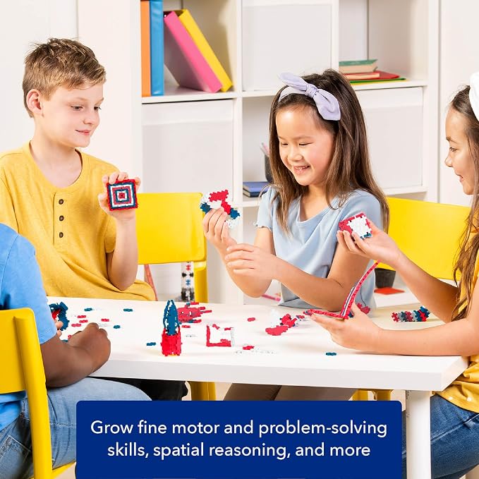 PLUS PLUS Patriotic Mix Tube - Mini Interlocking Building Blocks Set - Image 3