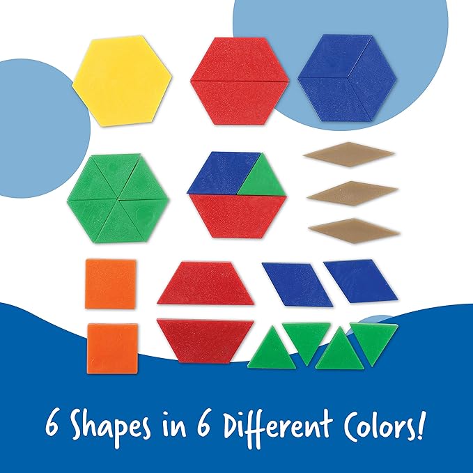 Learning Resources Plastic Pattern Blocks - Image 5