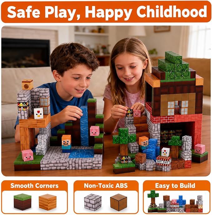 Magnetic Blocks for Kids Ages 3-8, 100PCS STEM Magnetic Building Cubes, Montessori Construction Toys for Boys Girls, Creative Educational Building Set, Birthday - Image 4