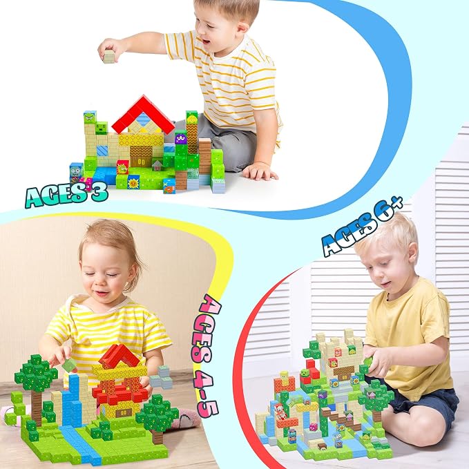 SKTMYY Magnetic Blocks-120pcs Game Magnetic Building Blocks for Kids Ages 4-8, STEM Sensory Magnet Blocks Cubes Toys for Toddlers Boys & Girls - Image 4