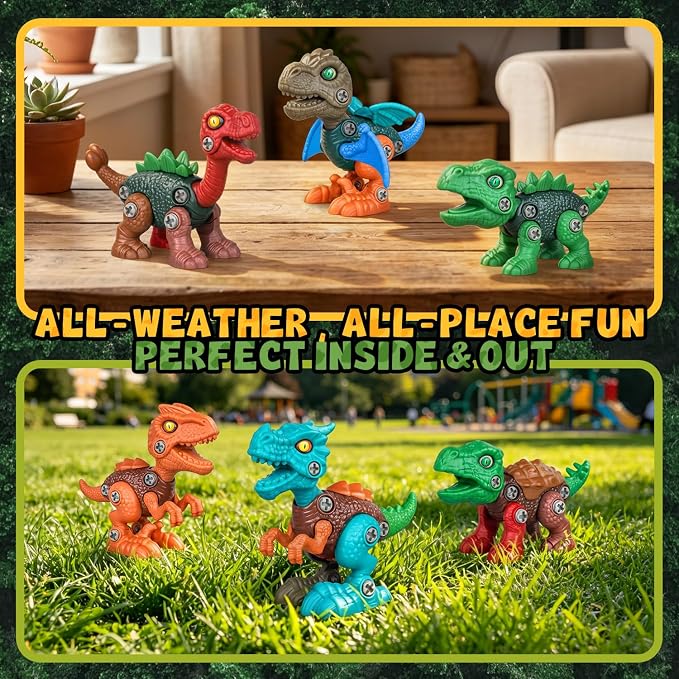 Drefirsa Dinosaur Toys for Kids Age 3-5 5-7, 8Pcs Take Apart Dinosaur Set - Image 7