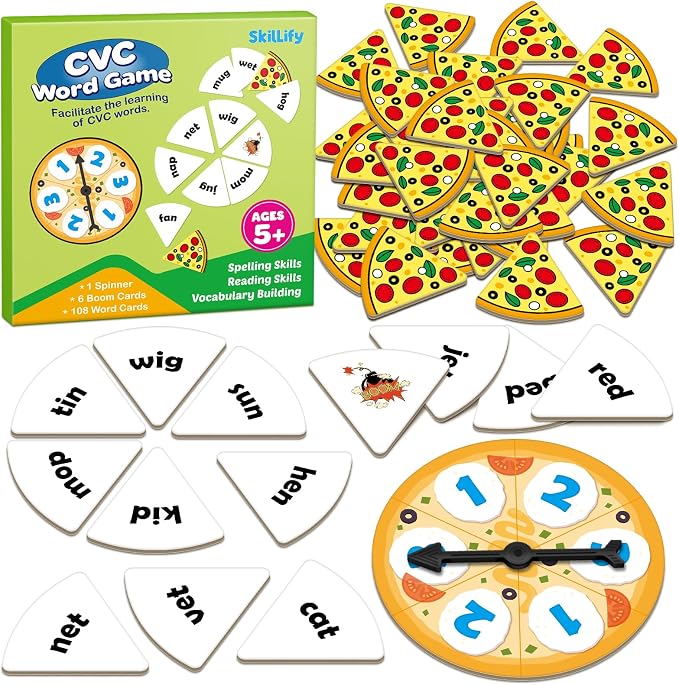 CVC Word Games Phonics Games for Kids, Learn to Read CVC Flash Cards Sight Word Reading Activities, Speech Therapy Toys Toddler Kindergarten Preschool Learning Educational Toys by Unknown