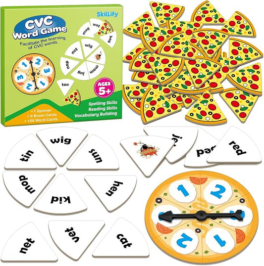 CVC Word Games Phonics Games for Kids, Learn to Read CVC Flash Cards Sight Word Reading Activities, Speech Therapy Toys Toddler Kindergarten Preschool Learning Educational Toys by Unknown