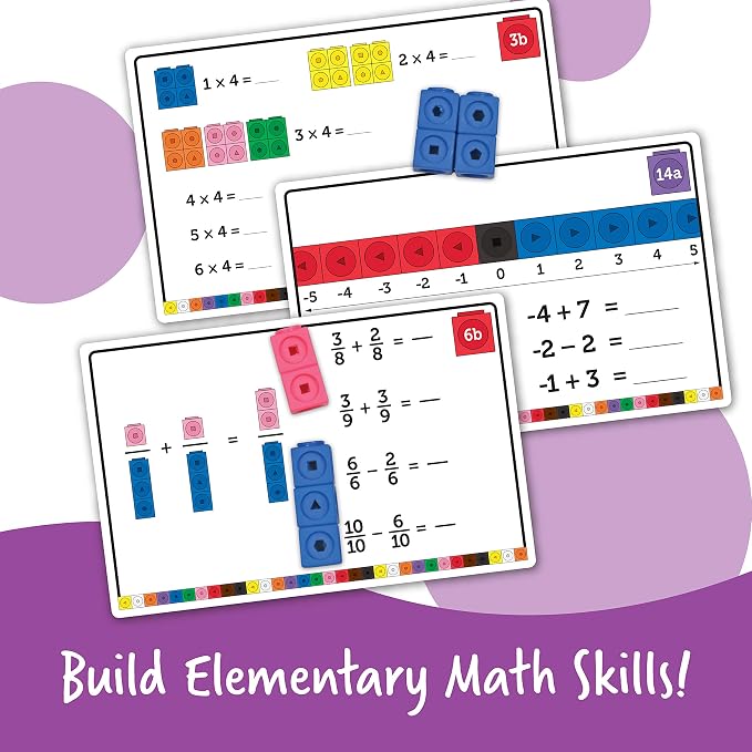 Learning Resources MathLink Cubes Elementary Math Activity Set - - Image 2