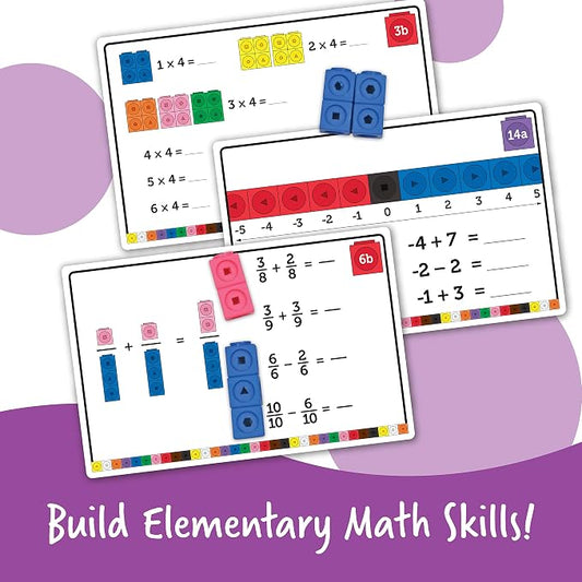 Learning Resources MathLink Cubes Elementary Math Activity Set - - Image 2