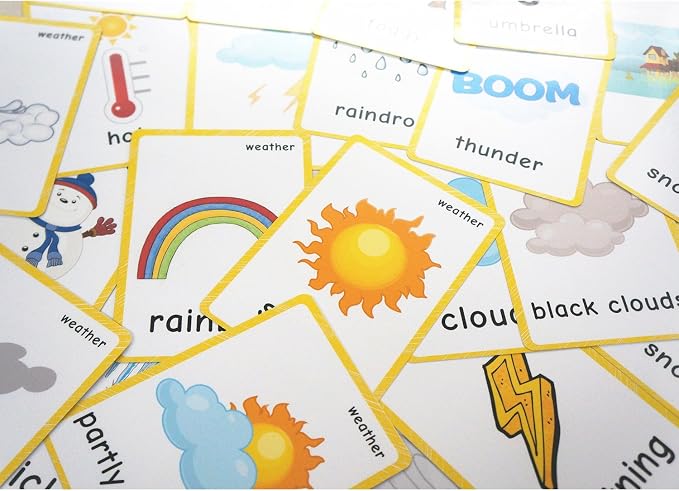 22 Weather Flash Cards, Classroom Decor and Early Learning Teacher Tools - Image 7