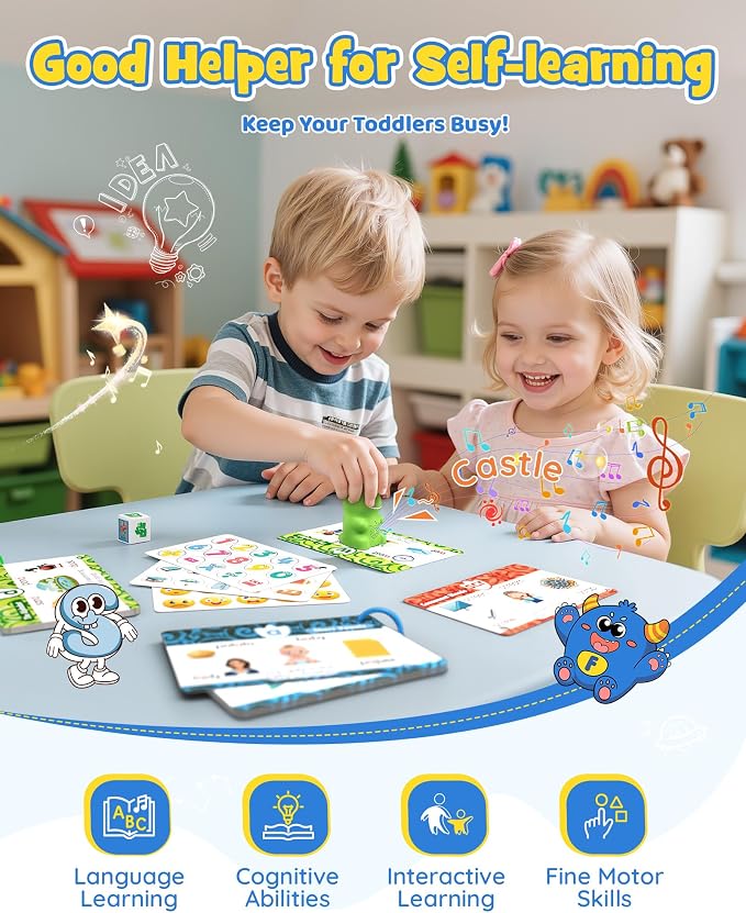 TEKFUN Dinosaur Talking Pen, 73 Phonics Cards, 6 Stickers for Toddlers - Image 2