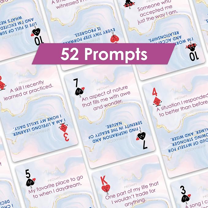 Mind Brain Emotion 52 Essential Gratitude Attitude: Journal & Conversation Cards to Boost Mood & Mindset - Empowering Prompts, Self-Help Affirmations, and Insightful Quotes - for Kids & Adults - Image 5